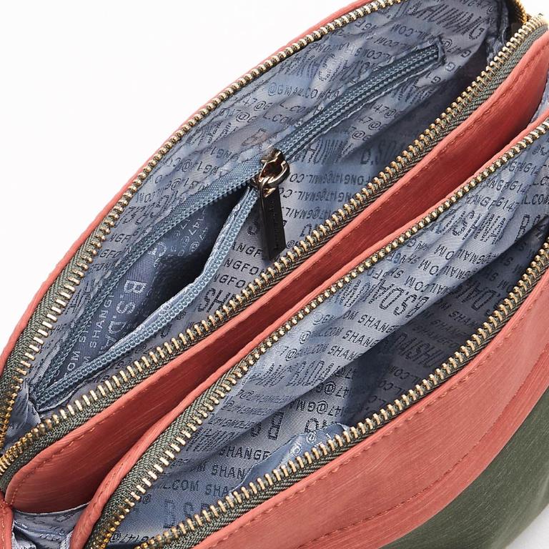 B.S.D.S冰山袋鼠 - 玩色主義 - 雙色多層收納貝殼包 - 野莓黑【9004-KU】