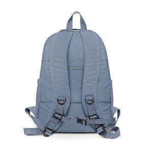 B.S.D.S冰山袋鼠 - 樂活遊記 - 格紋多口袋附插袋胸扣後背包 - 藍色【X1123B】