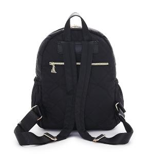 B.S.D.S冰山袋鼠 - 霓虹甜心 - 菱格多口袋後背包 - 黑加侖【Z116-AK】