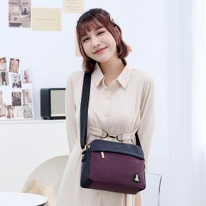 B.S.D.S冰山袋鼠 - 玩色主義 - 雙色多層收納貝殼包 - 野莓黑【9004-KU】