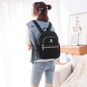 B.S.D.S冰山袋鼠 - 霓虹甜心 - 菱格多口袋後背包 - 黑加侖【Z116-AK】