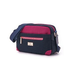 B.S.D.S冰山袋鼠 - 雙色聖代 - 玩色實搭圓角造型斜背包 - 藏青莓【F2507-BP】