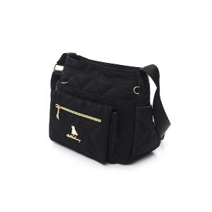 B.S.D.S冰山袋鼠 - 霓虹甜心 - 菱格多層收納斜背包 - 黑加侖【Z20061-AK】