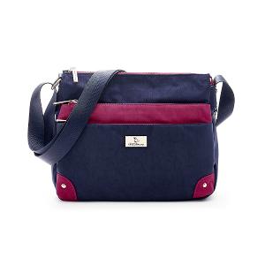B.S.D.S冰山袋鼠 - 雙色聖代 - 玩色實搭多層百搭斜背包 - 藏青莓【F2503-BP】