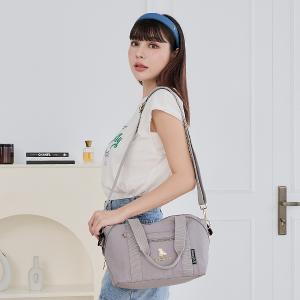 B.S.D.S冰山袋鼠 - 濃情札記 - 多口袋兩用手提包 - 灰色【V1238GR】