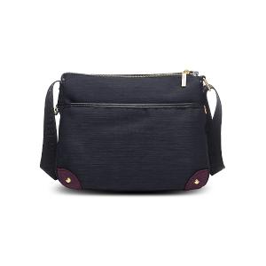 B.S.D.S冰山袋鼠 - 玩色主義 - 雙色多層百搭斜背包 - 野莓黑【9008-KU】