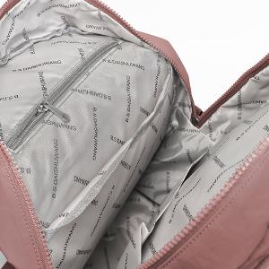 B.S.D.S冰山袋鼠 - 樂活遊記 - 格紋多夾層附插袋胸扣後背包 - 香檳粉【X1251CP】