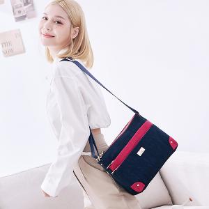 B.S.D.S冰山袋鼠 - 雙色聖代 - 玩色實搭多層百搭斜背包 - 藏青莓【F2503-BP】