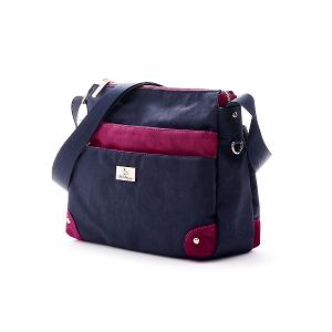 B.S.D.S冰山袋鼠 - 雙色聖代 - 玩色實搭多層百搭斜背包 - 藏青莓【F2503-BP】