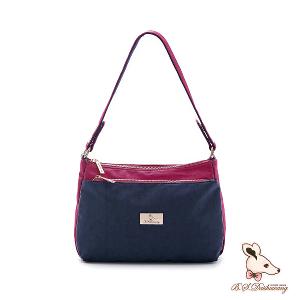 B.S.D.S冰山袋鼠 - 雙色聖代 - 玩色實搭輕量斜肩包 - 藏青莓【F2502-BP】