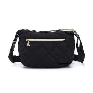 B.S.D.S冰山袋鼠 - 霓虹甜心 - 菱格休閒輕巧斜背包 - 黑加侖【Z9811-AK】