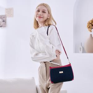 B.S.D.S冰山袋鼠 - 雙色聖代 - 玩色實搭輕量斜肩包 - 藏青莓【F2502-BP】