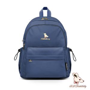 B.S.D.S冰山袋鼠 - 濃情札記 - 經典造型附插袋後背包 - 寶藍色【V1212B】