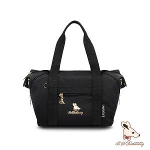 B.S.D.S冰山袋鼠 - 濃情札記 - 多口袋兩用手提包 - 黑色【V1238K】