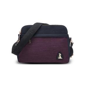 B.S.D.S冰山袋鼠 - 玩色主義 - 雙色多層收納貝殼包 - 野莓黑【9004-KU】