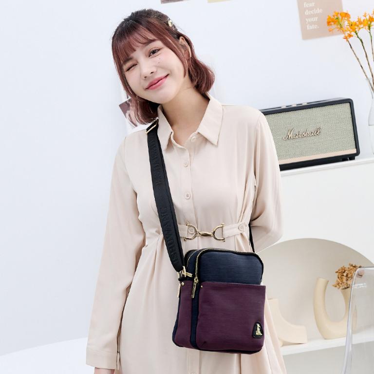 B.S.D.S冰山袋鼠 - 玩色主義 - 雙色隨身收納包 - 野莓黑【9002-KU】