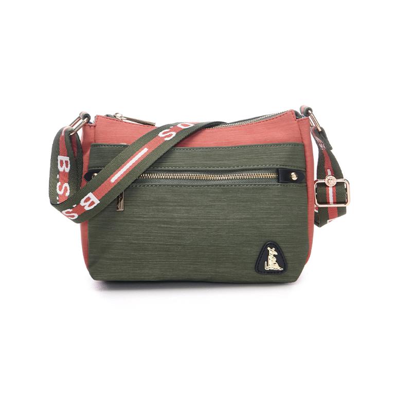 B.S.D.S冰山袋鼠 - 玩色主義 - 雙色輕量多層斜背包 - 甜柚綠【9001-OG】