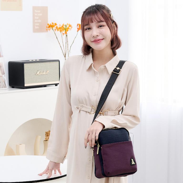 B.S.D.S冰山袋鼠 - 玩色主義 - 雙色隨身收納包 - 野莓黑【9002-KU】