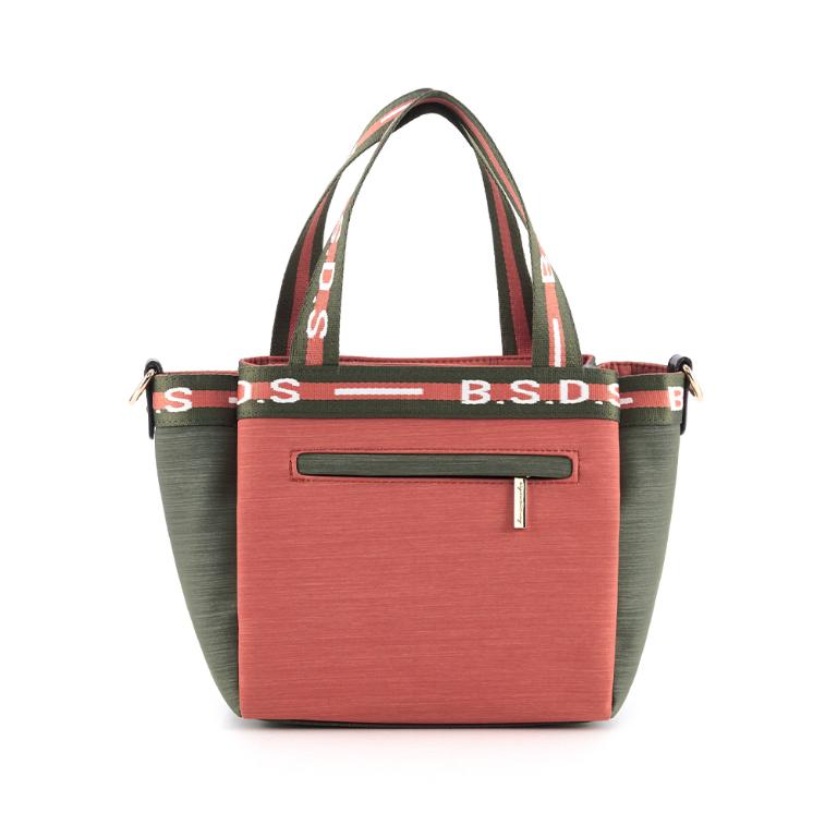B.S.D.S冰山袋鼠 - 玩色主義 - 雙色輕量多層購物包 - 甜柚綠【9012-OG】