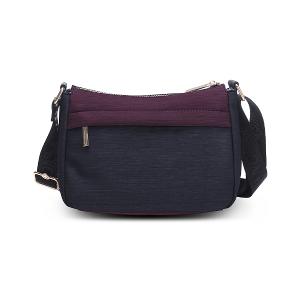 B.S.D.S冰山袋鼠 - 玩色主義 - 雙色輕量多層斜背包 - 野莓黑【9001-KU】