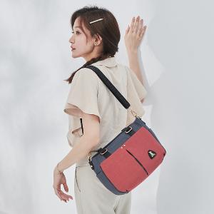 B.S.D.S冰山袋鼠 - 玩色主義 - 雙色輕量多層托特包 - 酒紅灰【9010-RG】