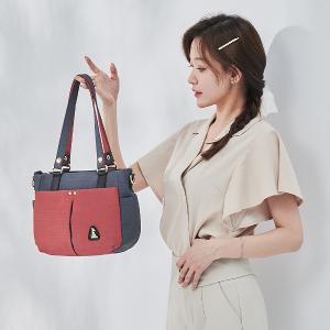 B.S.D.S冰山袋鼠 - 玩色主義 - 雙色輕量多層托特包 - 酒紅灰【9010-RG】