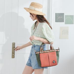 B.S.D.S冰山袋鼠 - 玩色主義 - 雙色輕量多層購物包 - 甜柚綠【9012-OG】