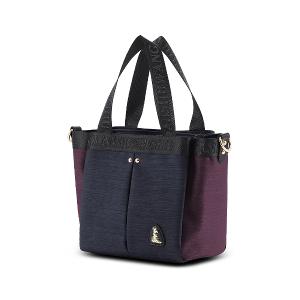 B.S.D.S冰山袋鼠 - 玩色主義 - 雙色輕量多層購物包 - 野莓黑【9012-KU】