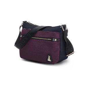 B.S.D.S冰山袋鼠 - 玩色主義 - 雙色輕量多層斜背包 - 野莓黑【9001-KU】