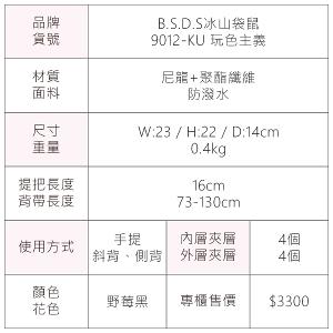B.S.D.S冰山袋鼠 - 玩色主義 - 雙色輕量多層購物包 - 野莓黑【9012-KU】