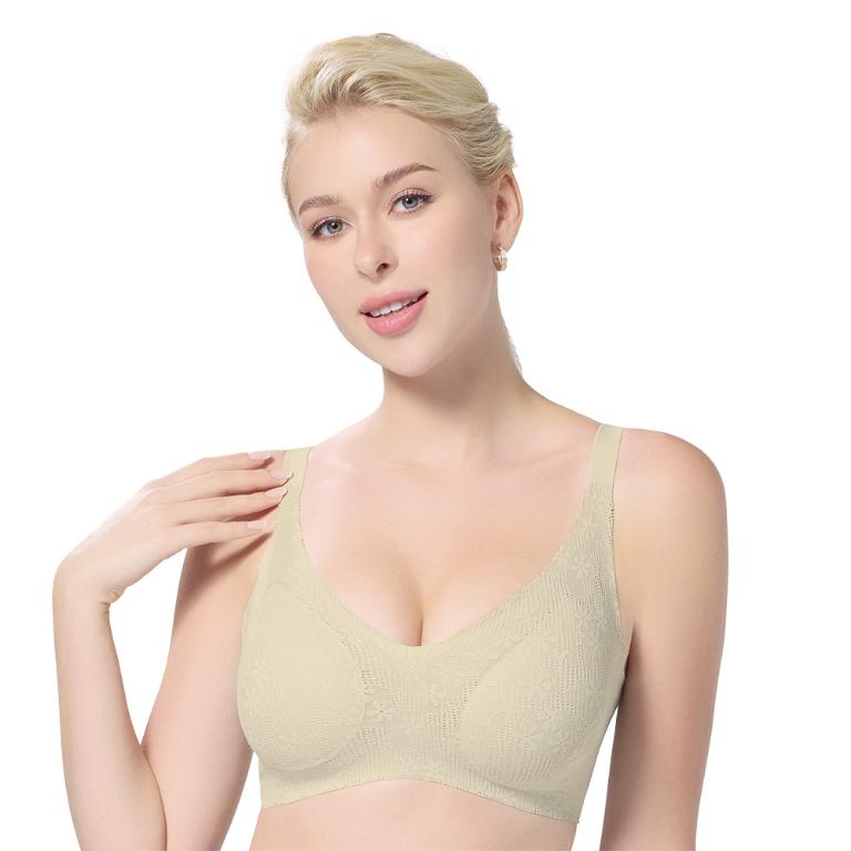 【思薇爾】Love myself系列M-3XL無鋼圈模杯蕾絲舒適包覆無痕女內衣(蘆草綠)