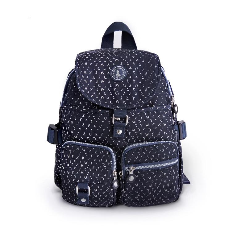 B.S.D.S冰山袋鼠 - 楓糖瑪芝 - 加大款附插袋後背包 - 幾何藍【0015BB】