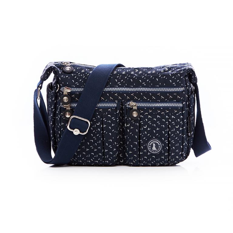 B.S.D.S冰山袋鼠 - 楓糖瑪芝 - 造型多層斜背包 - 幾何藍【5035-1BB】