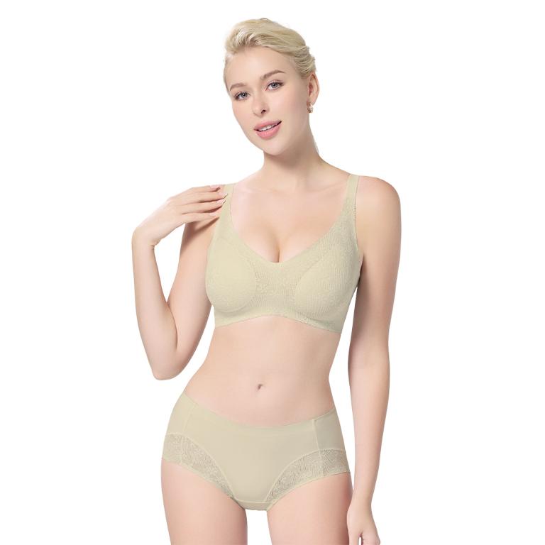 【思薇爾】Love myself系列M-3XL無鋼圈模杯蕾絲舒適包覆無痕女內衣(蘆草綠)