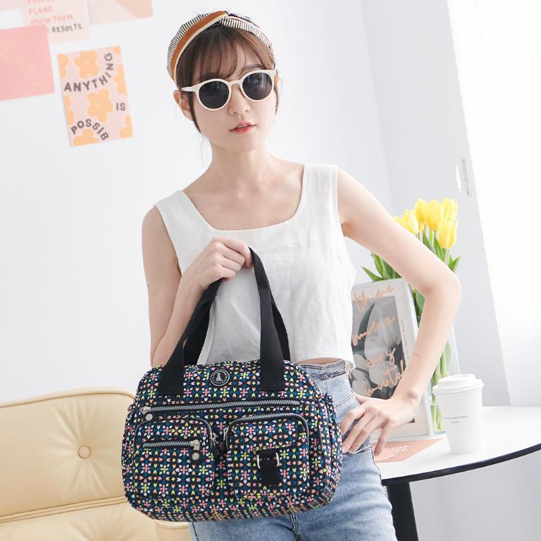 B.S.D.S冰山袋鼠 - 楓糖瑪芝 - 多夾層兩用手提包 - 萬花筒【518XF】