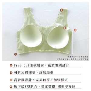 【思薇爾】Love myself系列M-3XL無鋼圈蕾絲舒適包覆無痕短背心(黑色)