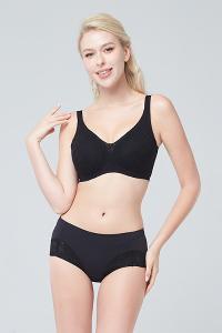 【思薇爾】Love myself系列M-3XL無鋼圈模杯蕾絲舒適包覆無痕女內衣(黑色)