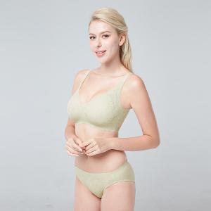 【思薇爾】Love myself系列M-3XL無鋼圈模杯蕾絲舒適包覆無痕女內衣(蘆草綠)