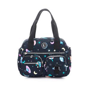 B.S.D.S冰山袋鼠 - 楓糖瑪芝 - 多夾層兩用手提包 - 星球黑【518KK】