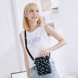 B.S.D.S冰山袋鼠 - 楓糖瑪芝 - 直立雙層斜背小包 - 花卉黑【129-3KF】