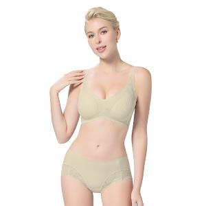 【思薇爾】Love myself系列M-3XL無鋼圈模杯蕾絲舒適包覆無痕女內衣(蘆草綠)