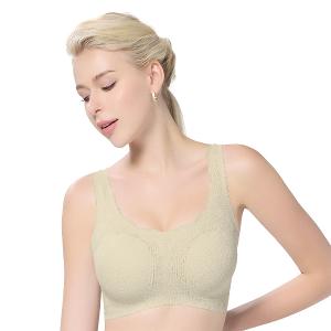 【思薇爾】Love myself系列M-3XL無鋼圈蕾絲舒適包覆無痕短背心(蘆草綠)