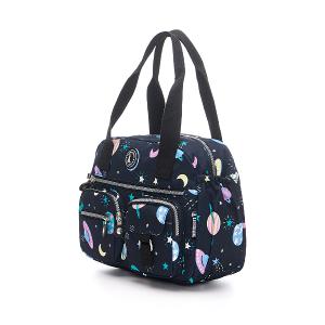 B.S.D.S冰山袋鼠 - 楓糖瑪芝 - 多夾層兩用手提包 - 星球黑【518KK】