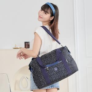 B.S.D.S冰山袋鼠 - 楓糖瑪芝 - 大容量附插袋旅行包 - 幾何藍【5021BB】