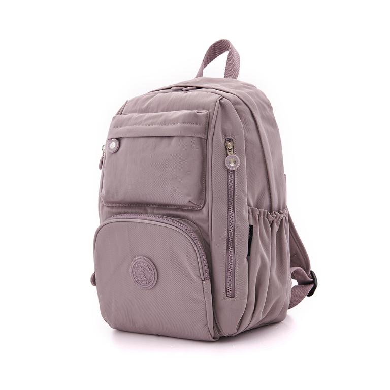 B.S.D.S冰山袋鼠 - 時光旅人 - 知性大容量附插袋後背包 - 淡紫色【B060-2PR】