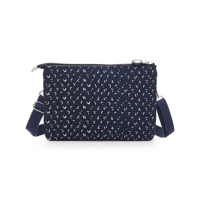 B.S.D.S冰山袋鼠 - 楓糖瑪芝 - 橫式三層斜背小包 - 幾何藍【003BB】