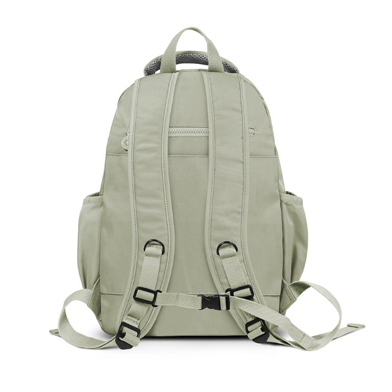 B.S.D.S冰山袋鼠 - 時光旅人 - 知性大容量附插袋胸扣後背包 - 抹茶綠【B1810-MG】