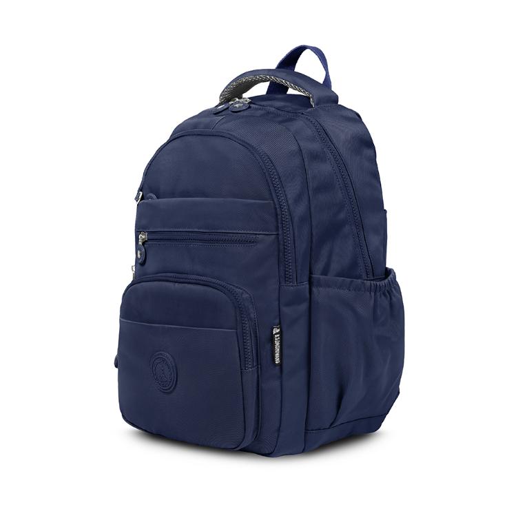 B.S.D.S冰山袋鼠 - 時光旅人 - 知性大容量附插袋胸扣後背包 - 藍色【B1810-B】