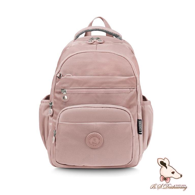 B.S.D.S冰山袋鼠 - 時光旅人 - 知性大容量附插袋胸扣後背包 - 奶茶杏【B1810-C】