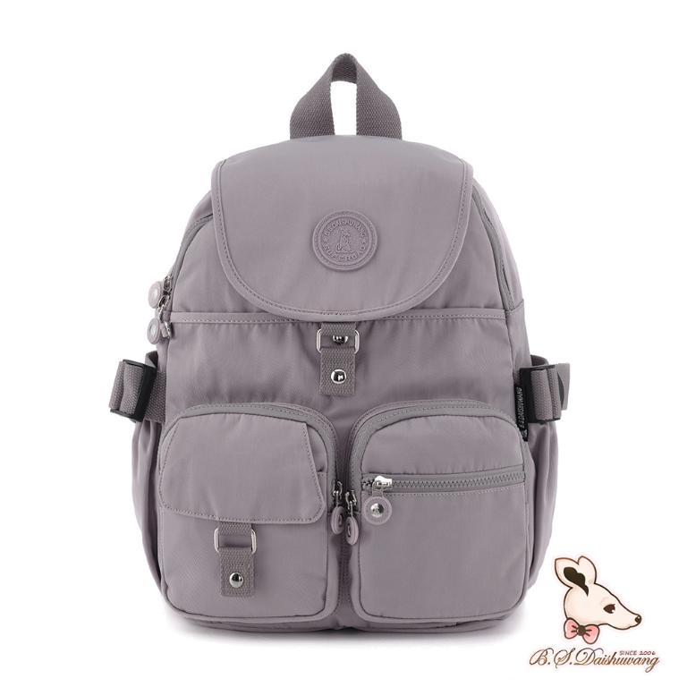 B.S.D.S冰山袋鼠 - 時光旅人 - 知性加大款附插袋後背包 - 薄霧灰【B0015-GR】